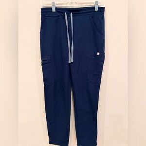 FIGS Yola Scrub Pants XS Navy Straight Leg Cargo Medical EUC